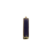 Boho Chic Amethyst Bezel Pendant - Handcrafted Gemstone Necklace with 24kt Gold Plating