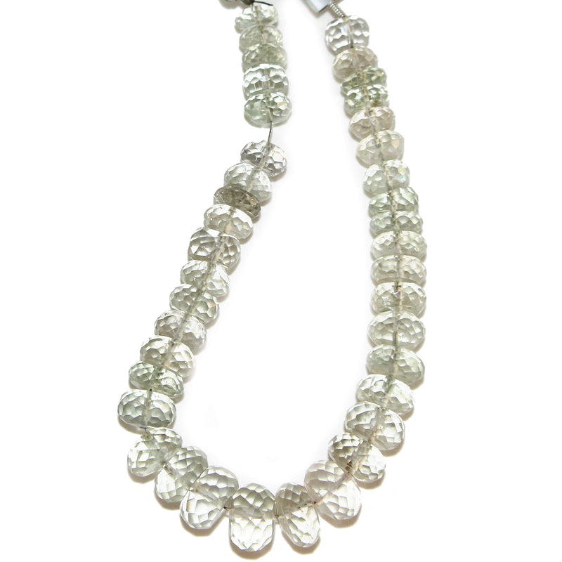Green Amethyst Jewelry Gemstone Necklace Beads - Rondelle Handmade Natural Green Amethyst is Perfect For Your DIY Jewelry Making Earrings