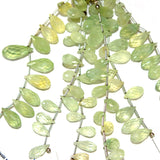 Prehnite teardrop shaped birthstone month march zodiac sign libra.