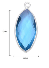 Boho Chic Blue Topaz Bezel Pendant - Handcrafted Gemstone Necklace in 925 Sterling Silver with Stunning Finishes
