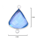 Boho Chic Blue Topaz Bezel Pendant - Handcrafted Gemstone Necklace in 925 Sterling Silver with Stunning Finishes
