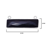 Black Onyx Sterling Silver Bezel Pendant – Rectangular Gemstone