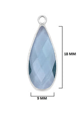 Boho Chic London Blue Topaz Bezel Pendant - Handcrafted Gemstone Necklace in 925 Sterling Silver with Stunning Finishes