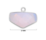 Boho Chic Opalite Bezel Pendant - Handcrafted Gemstone Necklace in 925 Sterling Silver with Stunning Finishes