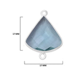 Boho Chic London Blue Topaz Bezel Pendant - Handcrafted Gemstone Necklace in 925 Sterling Silver with Stunning Finishes