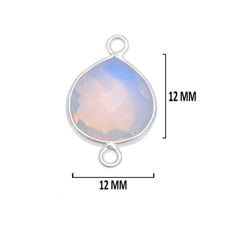Boho Chic Opalite Bezel Pendant - Handcrafted Gemstone Necklace in 925 Sterling Silver with Stunning Finishes