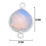 Boho Chic Opalite Bezel Pendant - Handcrafted Gemstone Necklace in 925 Sterling Silver with Stunning Finishes