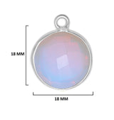 Boho Chic Opalite Bezel Pendant - Handcrafted Gemstone Necklace in 925 Sterling Silver with Stunning Finishes