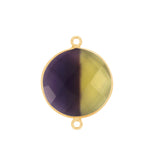 Boho Chic Ametrine Bezel Pendant - Handcrafted Gemstone Necklace with 24kt Gold Plating