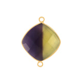 Boho Chic Ametrine Bezel Pendant - Handcrafted Gemstone Necklace with 24kt Gold Plating