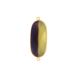 Boho Chic Ametrine Bezel Pendant - Handcrafted Gemstone Necklace with 24kt Gold Plating
