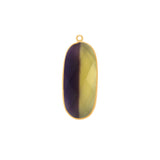 Boho Chic Ametrine Bezel Pendant - Handcrafted Gemstone Necklace with 24kt Gold Plating