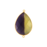 Boho Chic Ametrine Bezel Pendant - Handcrafted Gemstone Necklace with 24kt Gold Plating