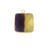 Boho Chic Ametrine Bezel Pendant - Handcrafted Gemstone Necklace with 24kt Gold Plating