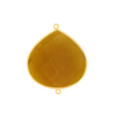 Boho Chic Beer Quartz Bezel Pendant - Handcrafted Gemstone Necklace with 24kt Gold Plating