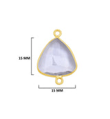 Boho Chic Clear Quartz Bezel Pendant - Handcrafted Gemstone Necklace with 24kt Gold Plating