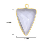 Boho Chic Clear Quartz Bezel Pendant - Handcrafted Gemstone Necklace with 24kt Gold Plating