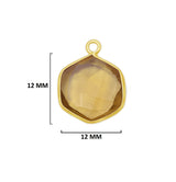 Boho Chic Lemon Quartz Bezel Pendant - Handcrafted Gemstone Necklace with 24kt Gold Plating