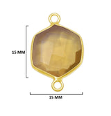 Boho Chic Lemon Quartz Bezel Pendant - Handcrafted Gemstone Necklace with 24kt Gold Plating