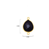 Boho Chic Black Onyx Bezel Pendant - Handcrafted Gemstone Necklace with 24kt Gold Plating