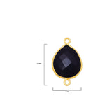 Boho Chic Black Onyx Bezel Pendant - Handcrafted Gemstone Necklace with 24kt Gold Plating