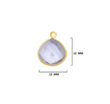 Boho Chic Clear Quartz Bezel Pendant - Handcrafted Gemstone Necklace with 24kt Gold Plating