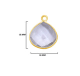 Boho Chic Clear Quartz Bezel Pendant - Handcrafted Gemstone Necklace with 24kt Gold Plating