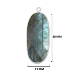 Labradorite Oval Pendant - Boho Chic Gemstone Necklace with 925 Sterling Silver Elegance