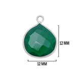 Green Onyx Heart Pendant - Boho Chic Gemstone Necklace with 925 Sterling Silver Elegance