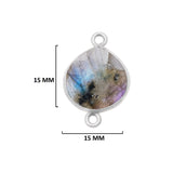 Labradorite Heart Pendant - Boho Chic Gemstone Necklace with 925 Sterling Silver Elegance