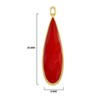 Coral Quartz Bezel Pendant