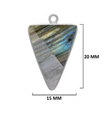 Labradorite Triangle Pendant - Boho Chic Gemstone Necklace with 925 Sterling Silver Elegance
