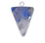 Rainbow Moonstone Triangle Pendant - Boho Chic Gemstone Necklace with 925 Sterling Silver Elegance