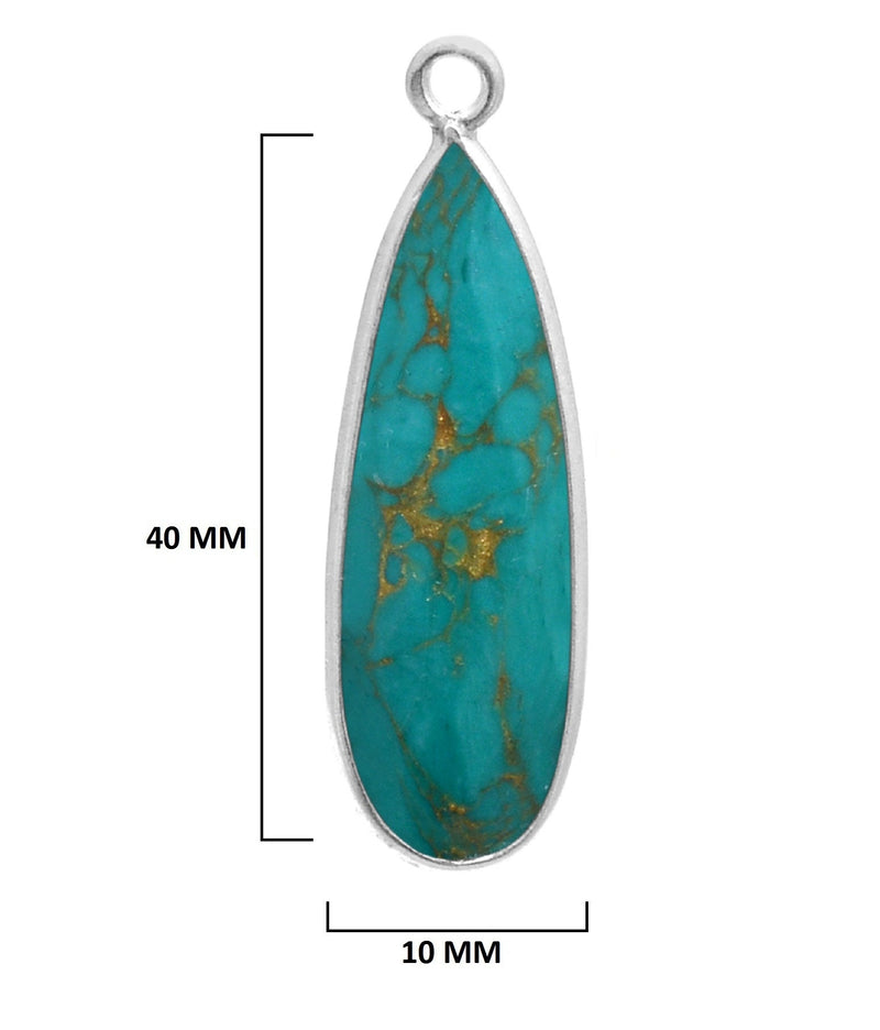 Blue Turquoise Gemstone Charms