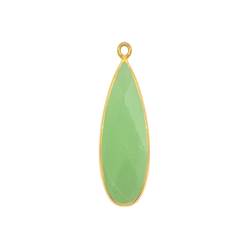 Chalcedony Green Gemstone Charms