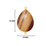 Mookaite Jasper Jewelry Making 10X40 12X15 15X18 18X25 22X30 25X35 8X26 Pear/Flat Teardrop Bezel 24K Gold Plated Over 925 Sterling Silver