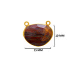 Mookaite Jasper Stone Jewelry Making 10X15 12X15 13X30 15X18 15X20 18X25 8X10 Oval Bezel Charms 24K Gold Plated Over 925 Sterling Silver