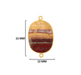 Mookaite Jasper Stone Jewelry Making 10X15 12X15 13X30 15X18 15X20 18X25 8X10 Oval Bezel Charms 24K Gold Plated Over 925 Sterling Silver