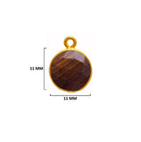 Mookaite Jasper Stone Necklace for Jewelry Making 11mm 15mm 18mm Coin/Round Bezel Charms Pendants 24K Gold Plated Over 925 Sterling Silver