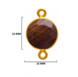 Mookaite Jasper Stone Necklace for Jewelry Making 11mm 15mm 18mm Coin/Round Bezel Charms Pendants 24K Gold Plated Over 925 Sterling Silver