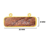 Picture Jasper Stone Necklace for Jewelry Making 10X40mm 15X20mm 8X30mm Rectangle/Bar Bezel Charms 24K Gold Plated Over 925 Sterling Silver