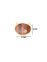 Picture Jasper Stone for Jewelry Making 10X15 12X15 13X30 15X18 15X20 18X25 8X10 Oval Bezel Charms 24K Gold Plated Over 925 Sterling Silver