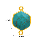 24K Gold Plated Over Sterling Silver-Plated Bezel Charms
