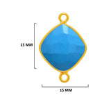 24K Gold Plated Over Sterling Silver-Plated Bezel Charms