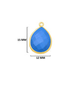 24K Gold Plated Over Sterling Silver-Plated Bezel Charms