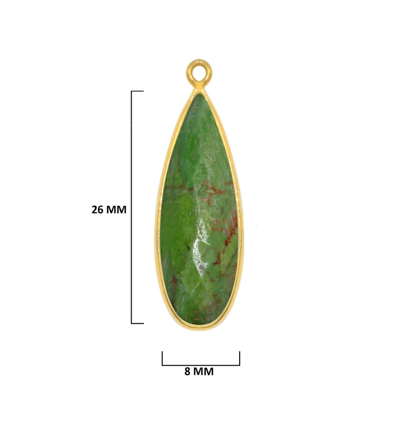 Green Turquoise Gemstone Charms