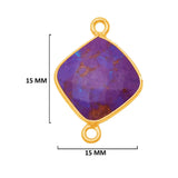 24K Gold Plated Over Sterling Silver-Plated Bezel Charms