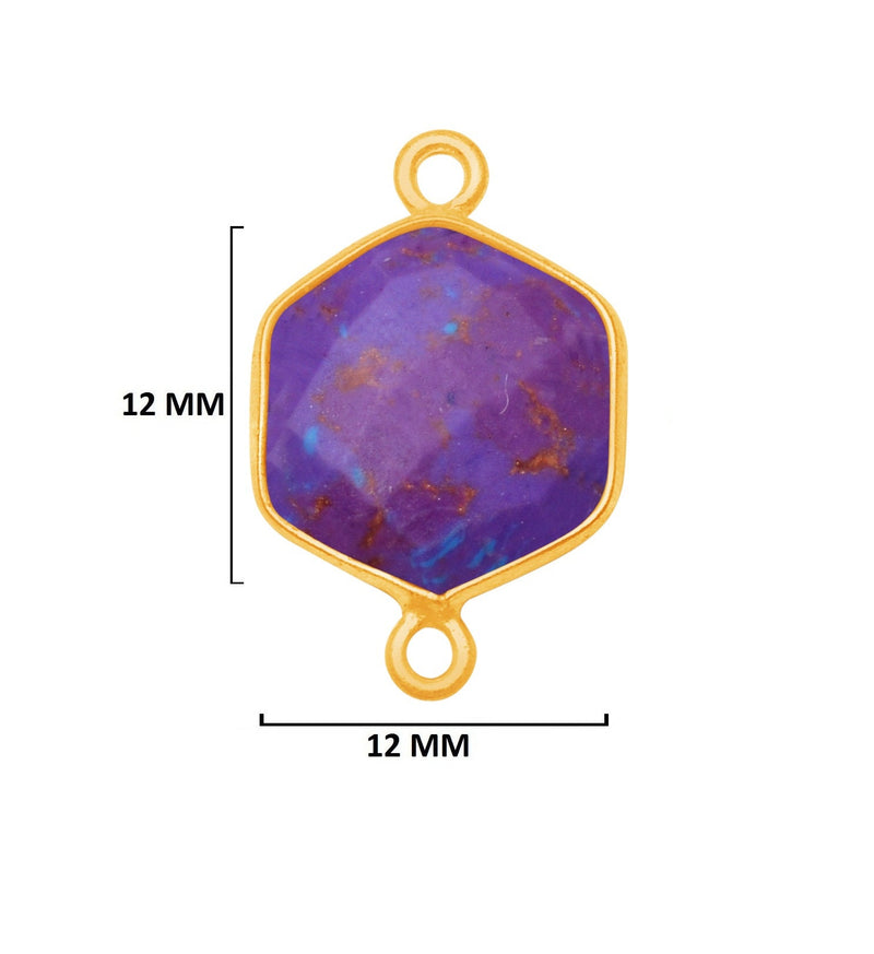 Purple Turquoise Gemstone Charms