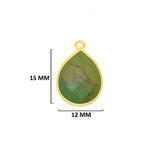 24K Gold Plated Over Sterling Silver-Plated Bezel Charms