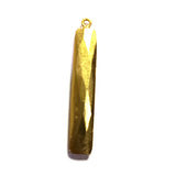 Pyrite Stone Necklace for Jewelry Making 10X40mm 8X30mm Rectangle/Bar Bezel Charms Connectors 24K Gold Plated Over 925 Sterling Silver
